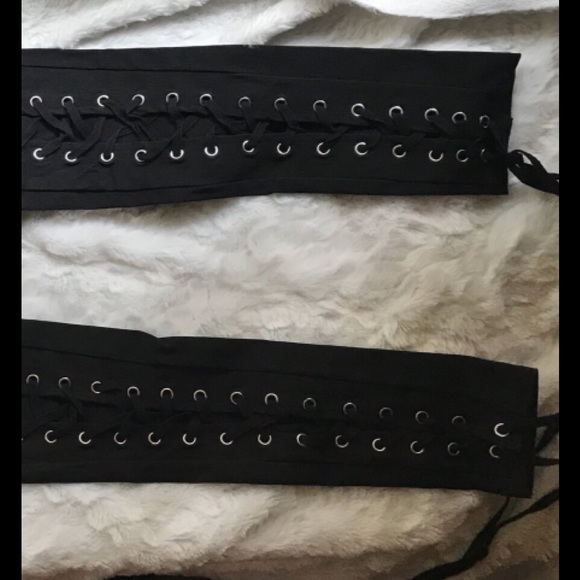 High Waist Lace Up Jean Leggings - Picture 6 of 7